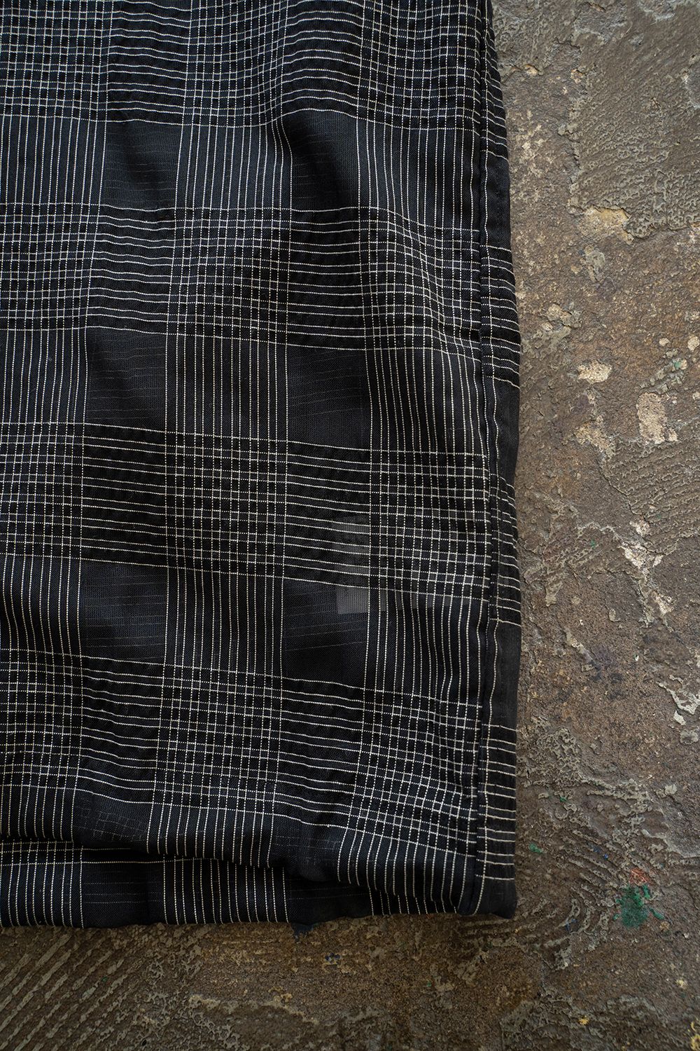 【ラスト1点】【25SS】Sheer Plaid H/S SH / シアーチェックハーフスリーブシャツ (BLACK)