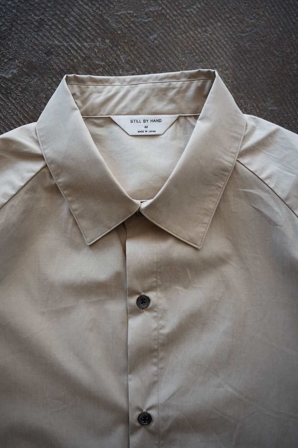 【25AW】コットンラグランスリーブシャツ(BEIGE)