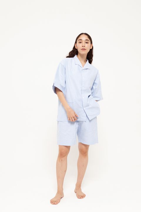 【24SS】"week s/s"pajama【セットアップ】(SAX BLUE)
