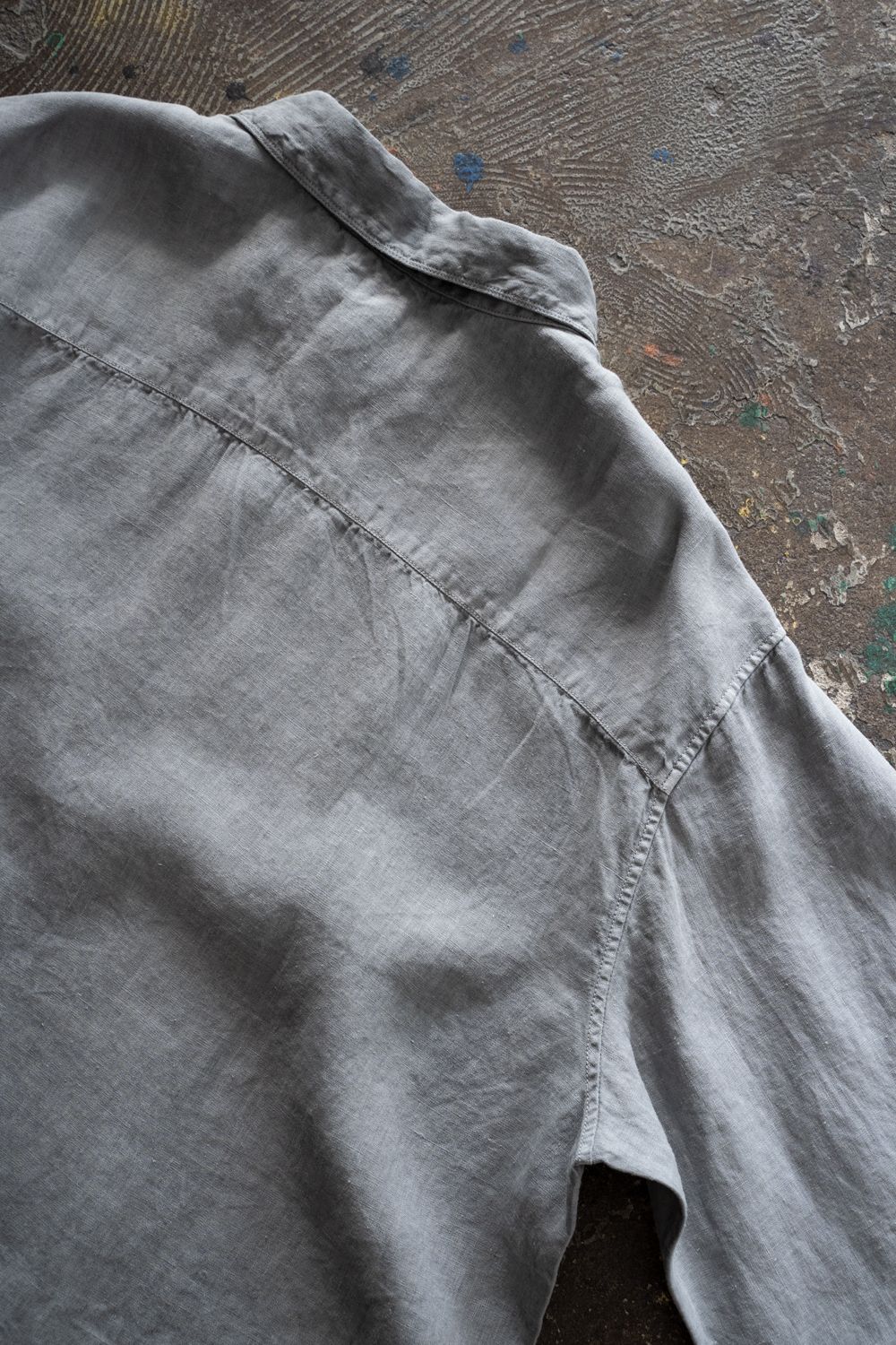 大麻シャツ大 (薄炭)