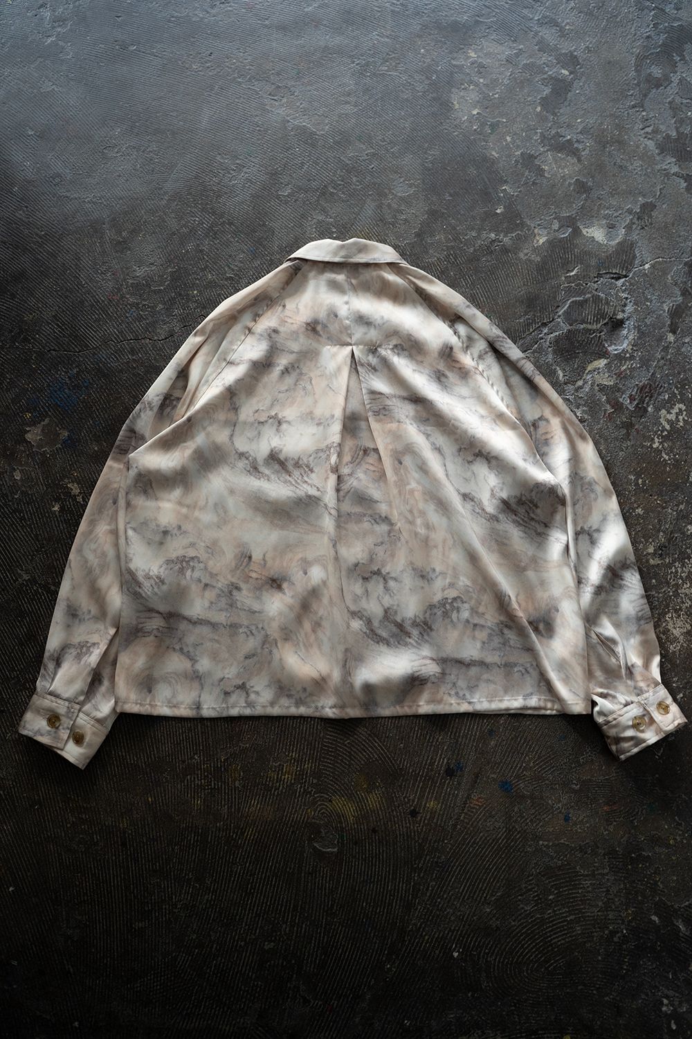 【ラスト1点】【25SS】Abstract Stone Short Jacket/アブストラクトストーンショートジャケット(IVORY)