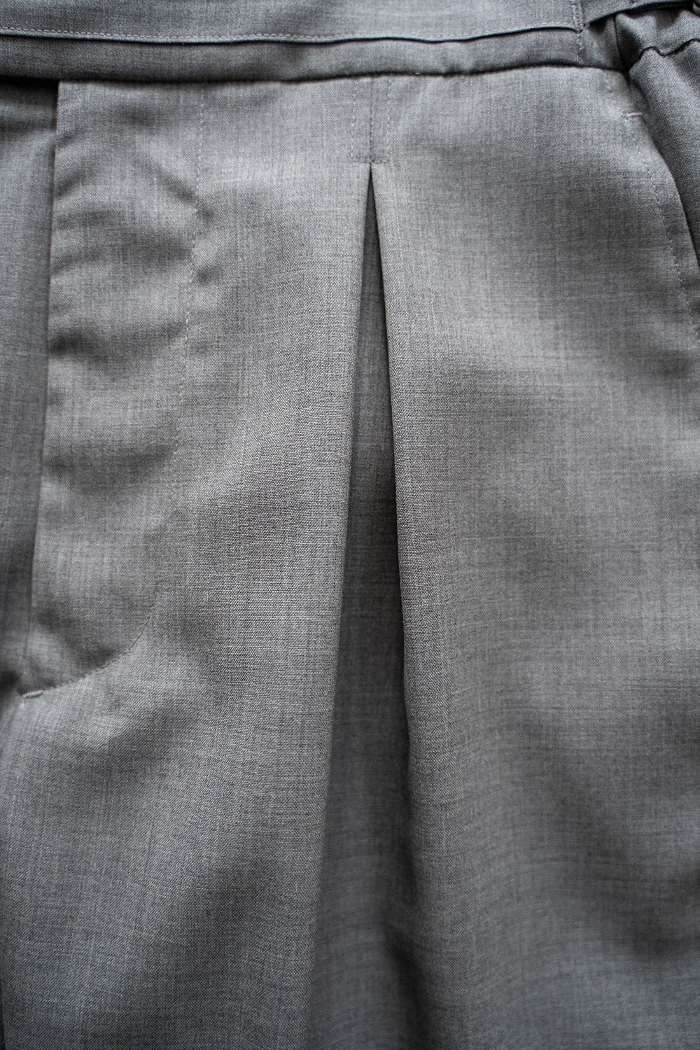 【ラスト1点】【24SS】2-Tack Wool Tropical Trousers/2タックウールトロピカルトラウザーズ(GRAY)