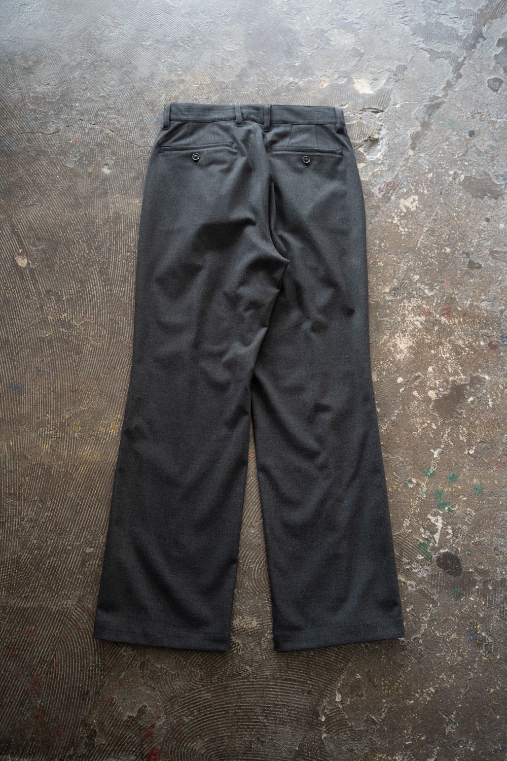 【25AW】2-Tack Slacks/2タックスラックス(CHARCOAL)