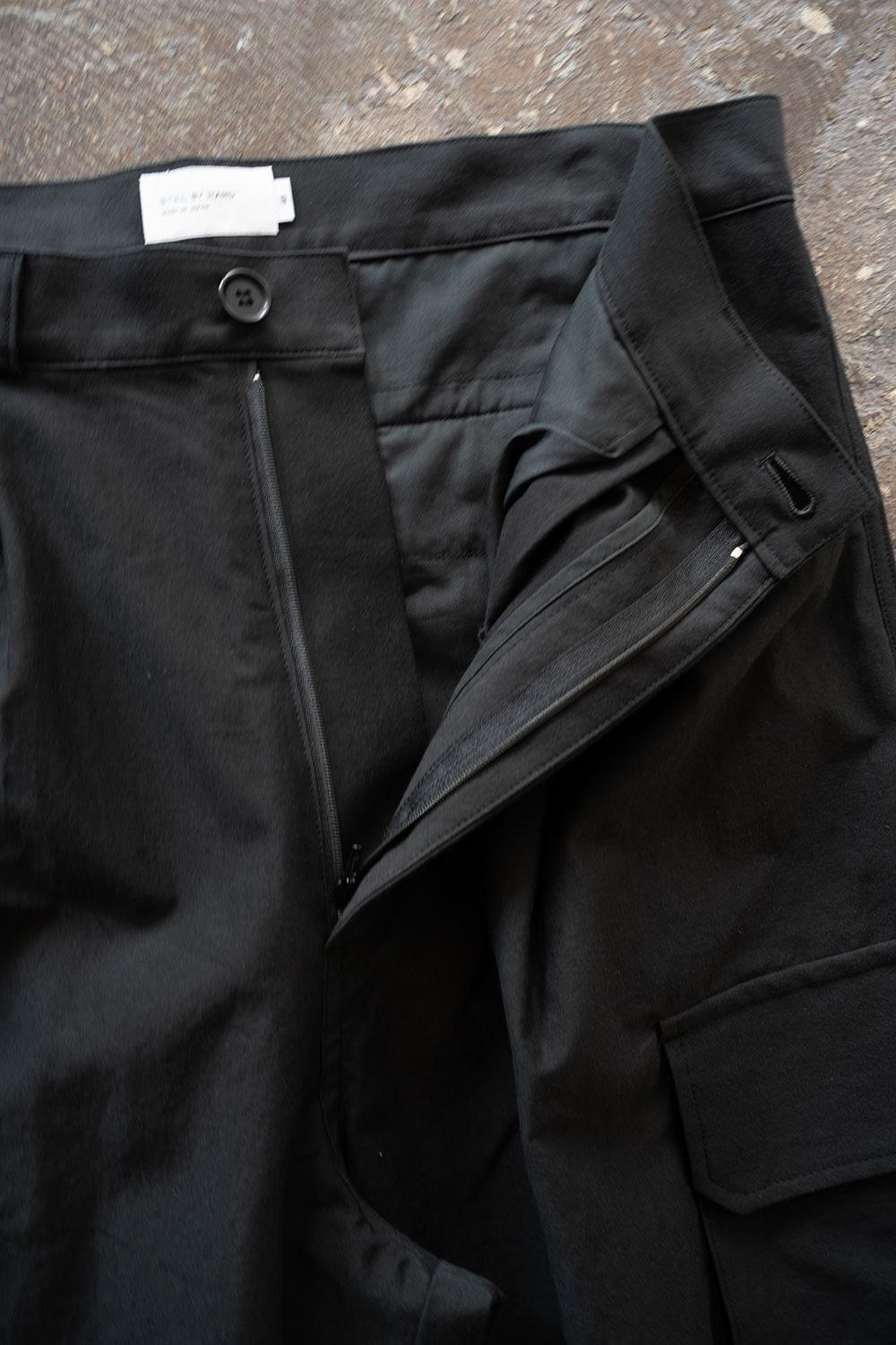 【26SS】コットンモールスキンカーゴパンツ(INK BLACK)