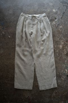 【ラスト1点】【25SS】リネンオックス2タックワイドイージーパンツ(GREIGE)