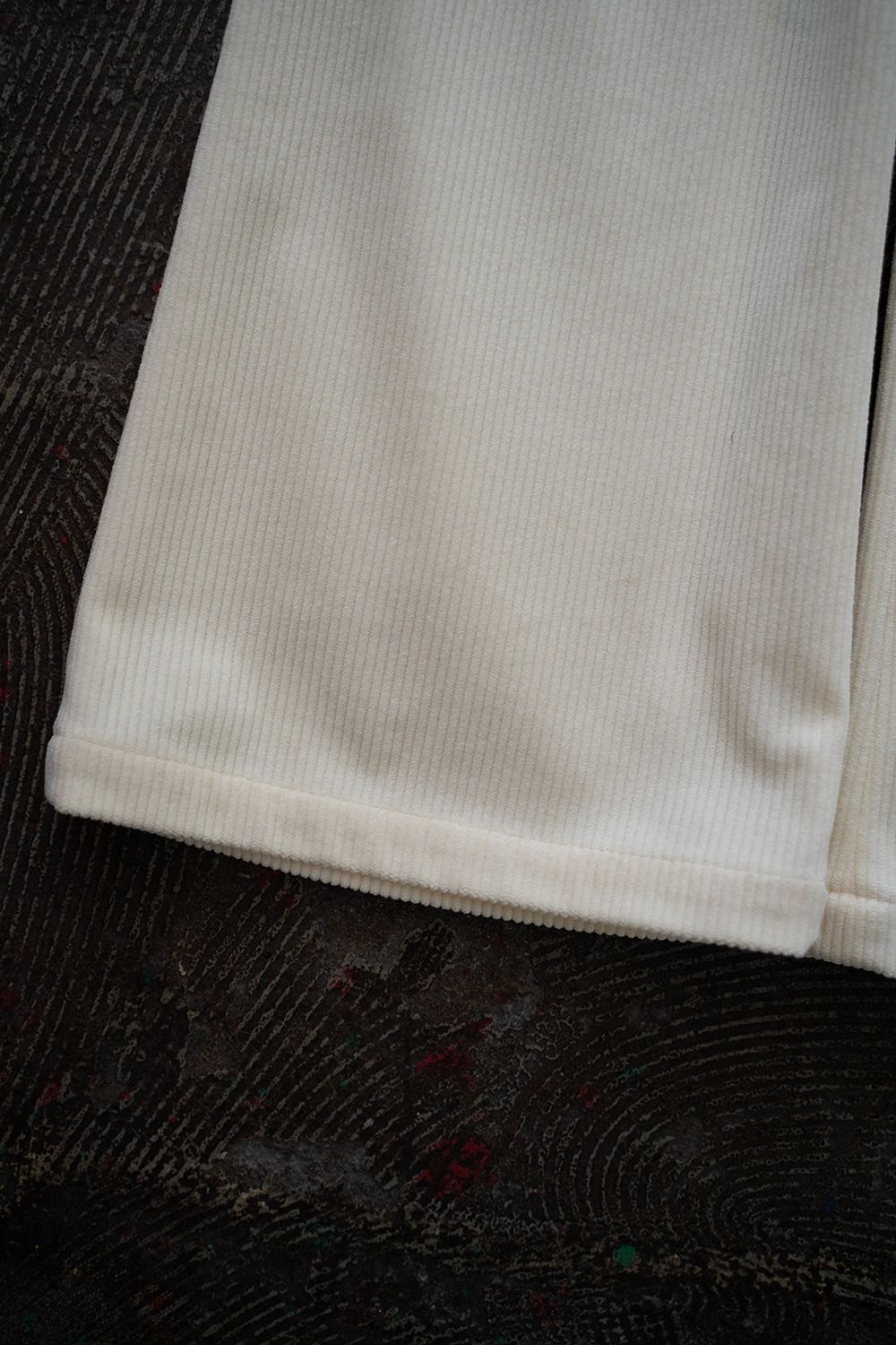 1-Tack Corduroy Bootcut Pants/1タックコーデュロイブーツカットパンツ(OFF WHITE)