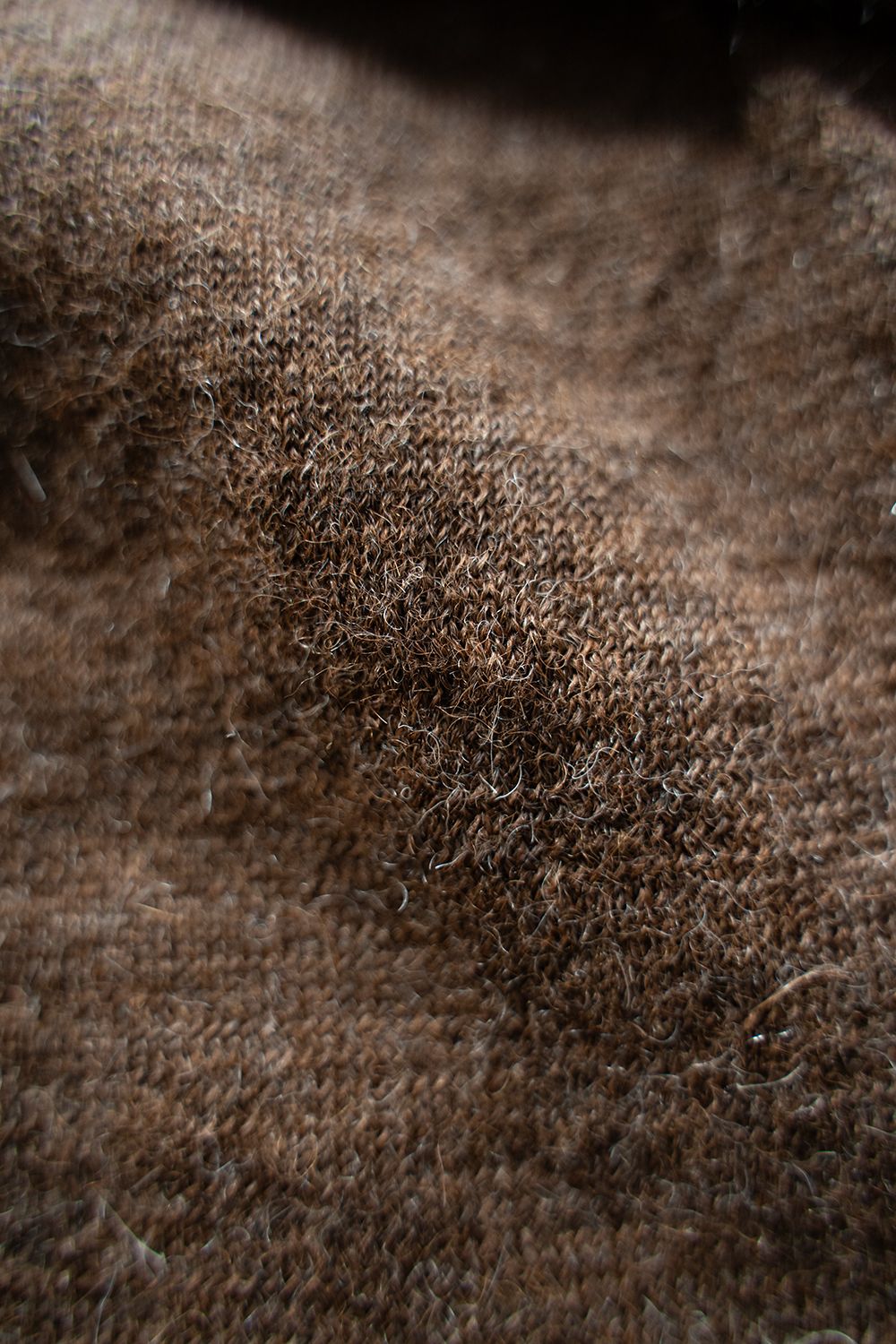 【23AW】ベビーアルパカクルーネックニット(BROWN)