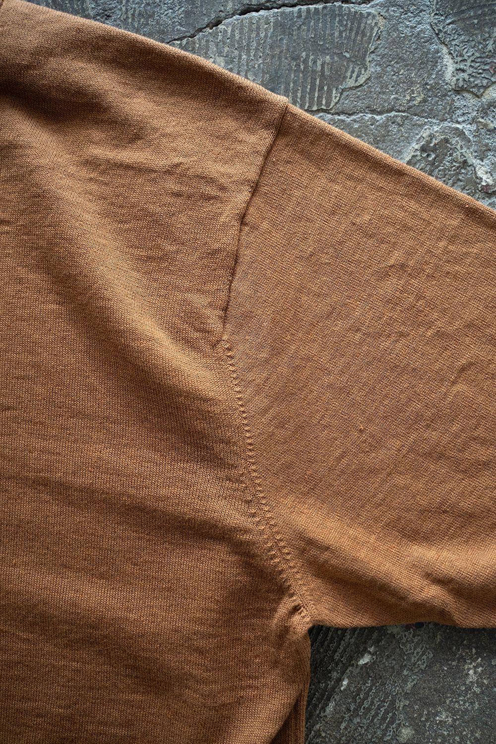 【ラスト1点】【25SS】リネン×コットンニットTee(BRICK)
