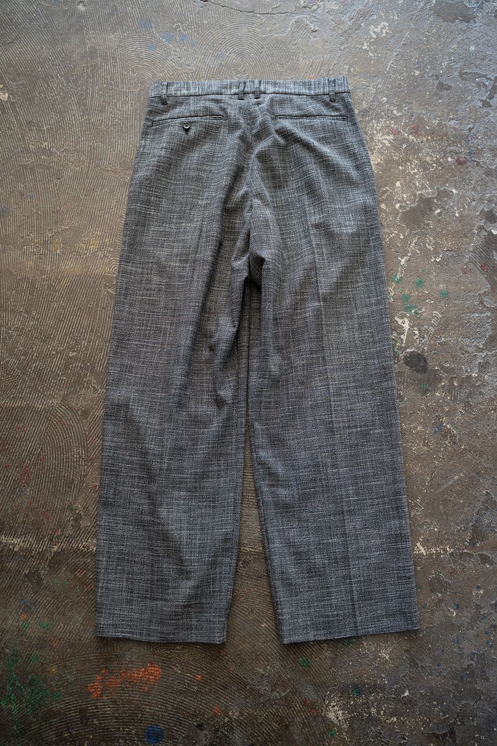 【ラスト1点】【25SS】Summer Tweed Tuck Pants/サマーツイードタックパンツ(GRAY)