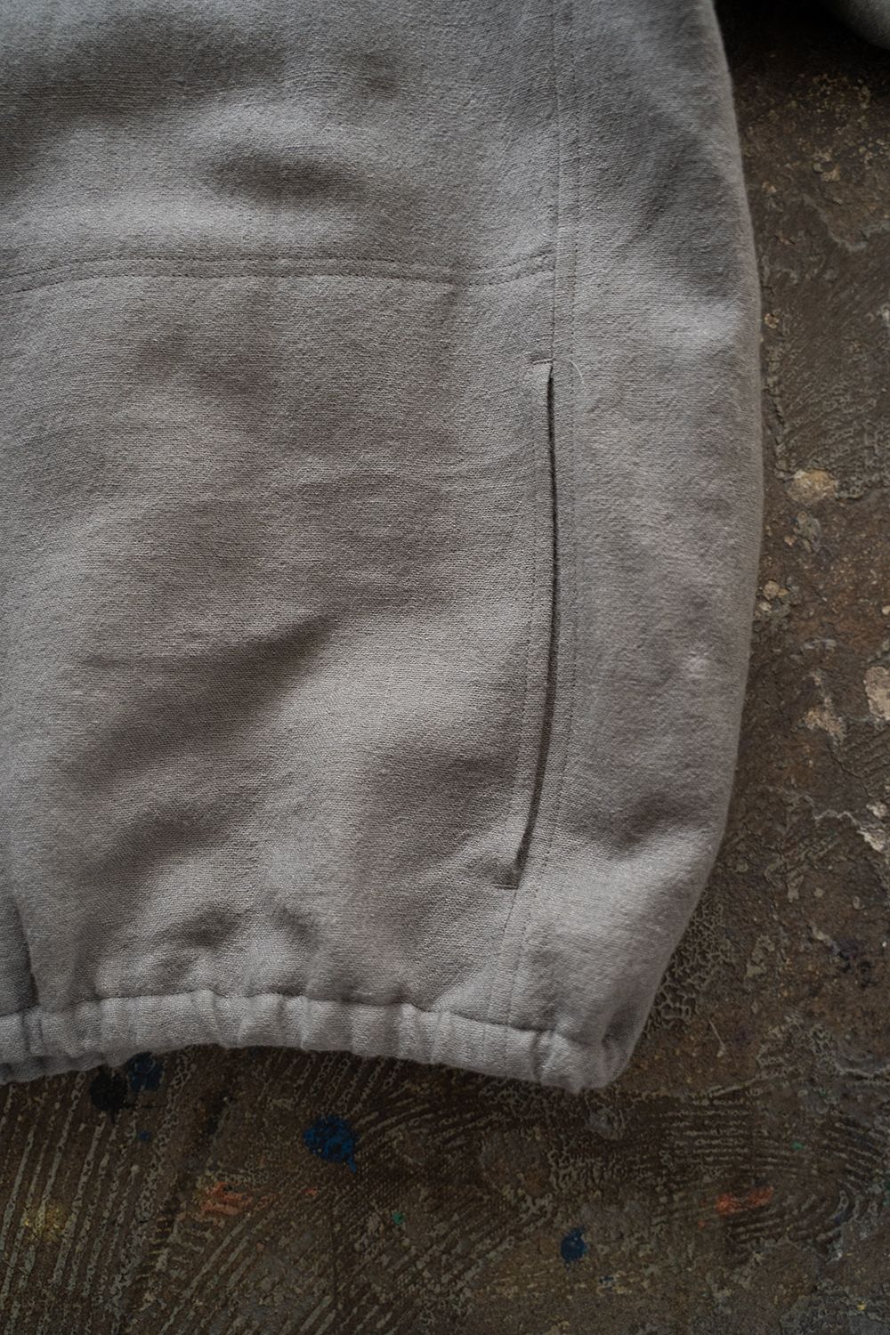 【ラスト1点】【24AW】リネン×ウールスタンドカラーブルゾン(TAUPE)