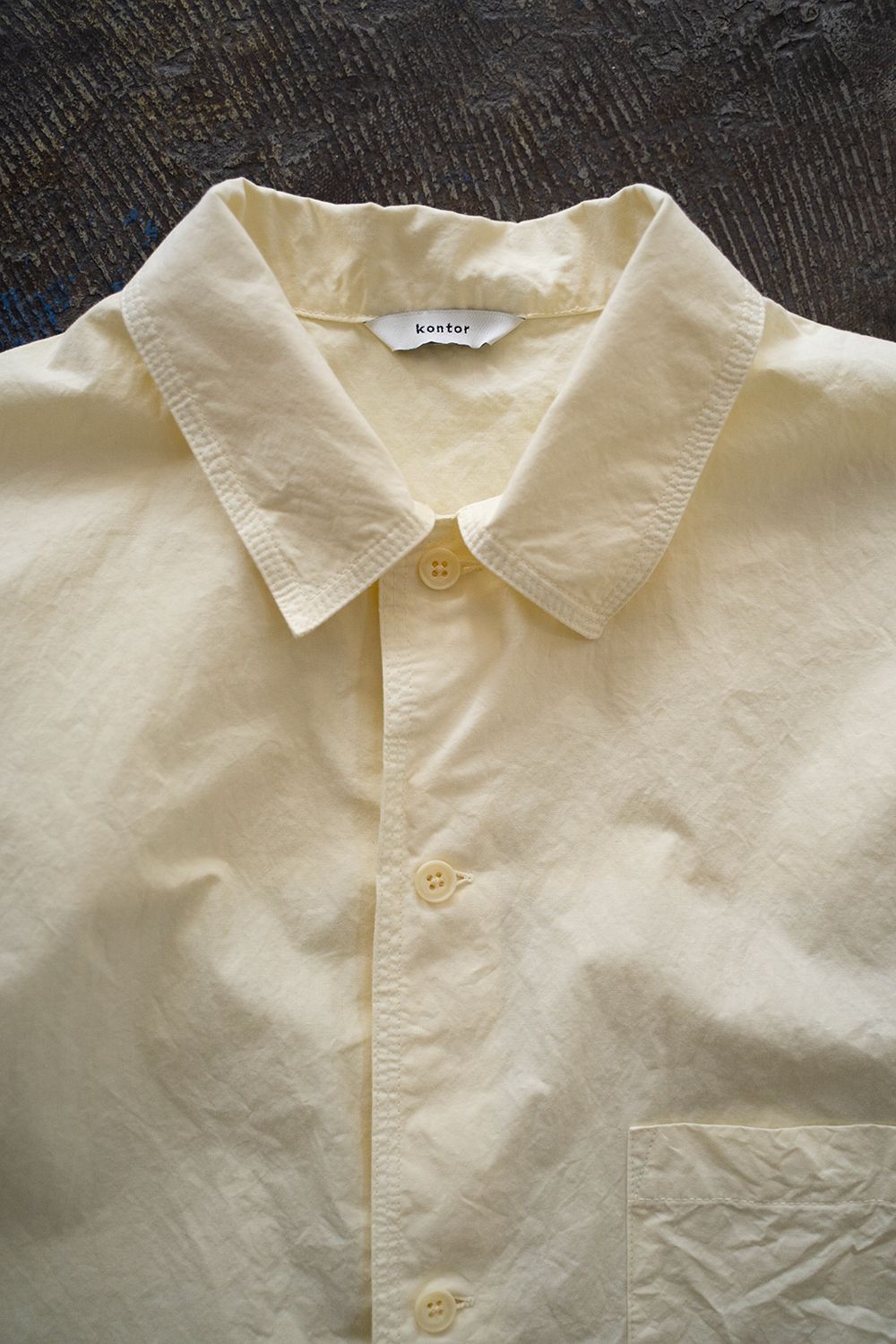 【ラスト1点】【25SS】タイプライター半袖オーバーシャツ(LIGHT YELLOW)