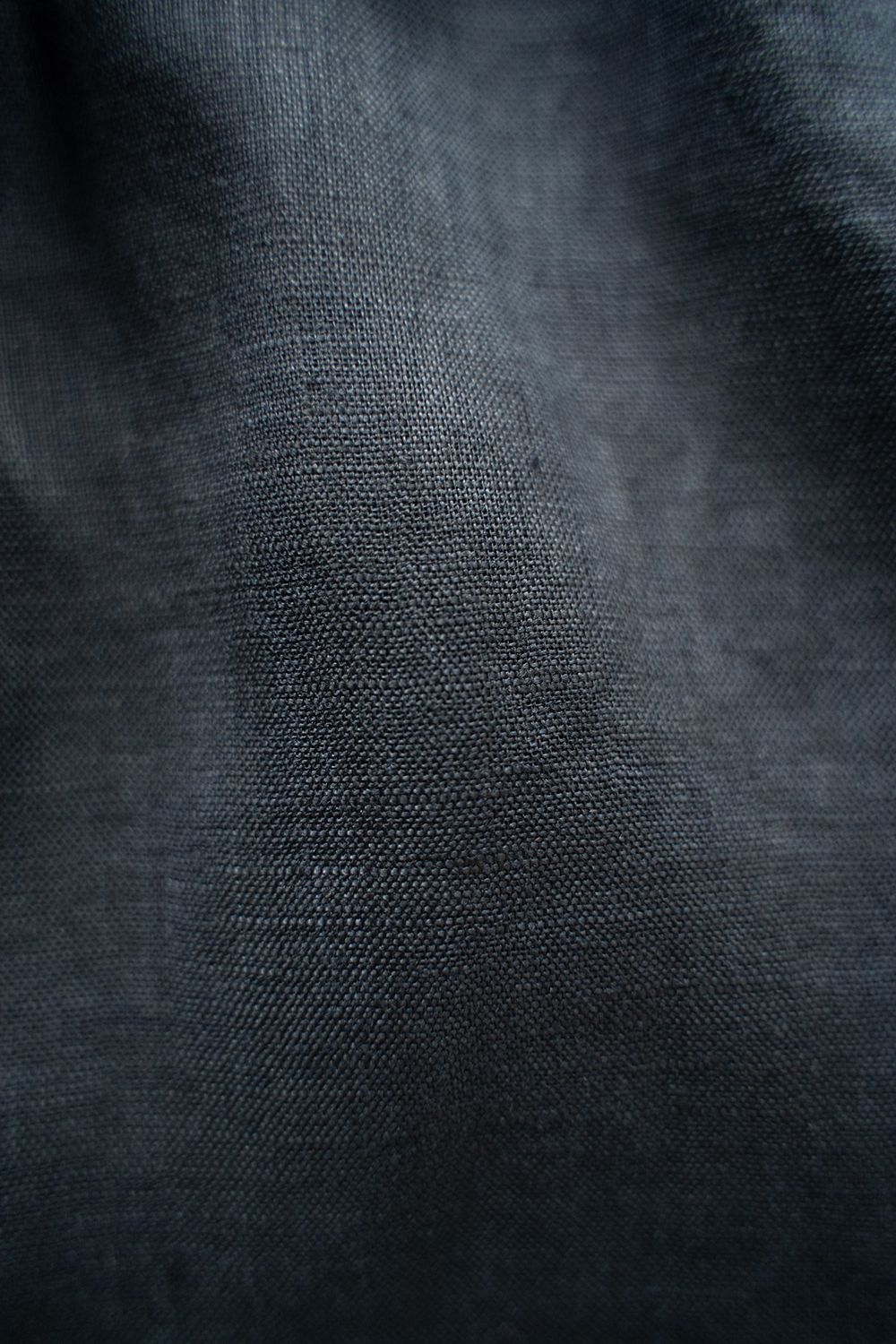 【ラスト1点】【24SS】リネンバンドカラーシャツ(NAVY)