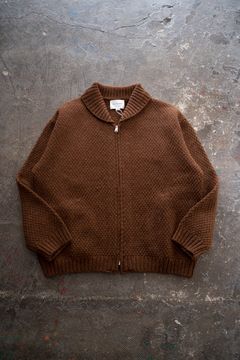 【25AW】英国羊毛5Gニットジップブルゾン(MARRON)