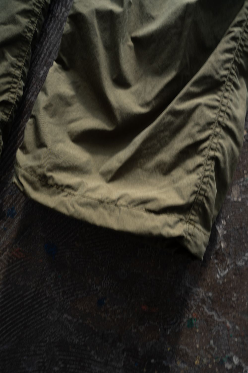 【26SS】2-Tack Puckering Wide Pants/2タックパッカリングワイドパンツ(OLIVE)