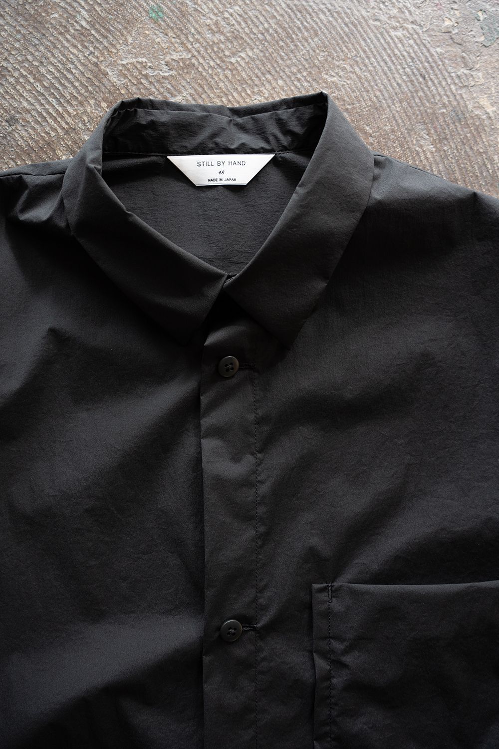【26SS】ストレッチナイロン半袖シャツ(BLACK)