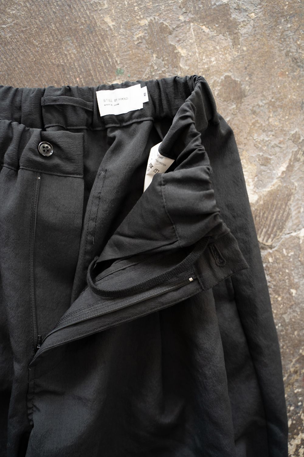 【25AW】ポリエステル2タックイージーパンツ(BLACK)
