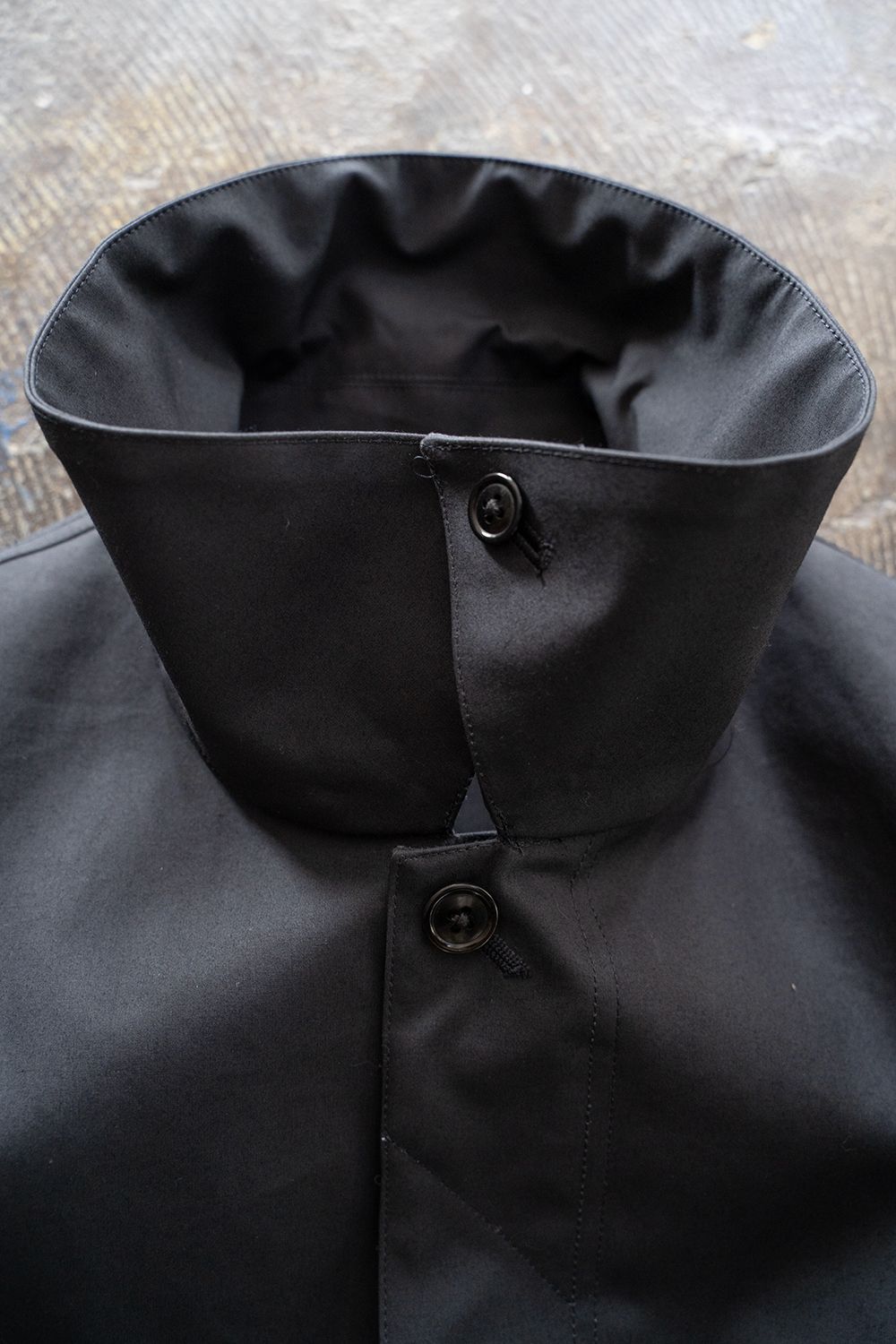 【25AW】Cotton Typewriter 2WAY Coat/コットンタイプライター2WAYコート(BLACK NAVY)