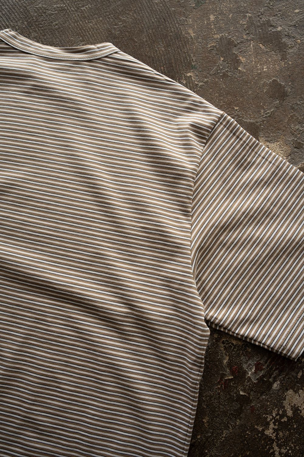 【26SS】ボーダーTシャツ(BEIGE×WHITE)