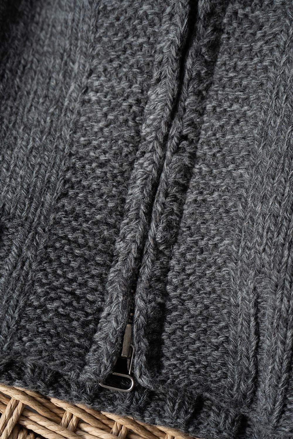 【Sサイズ】Cotton/Papar/Wool HAND KNITTING cowichan sweater(KURE)