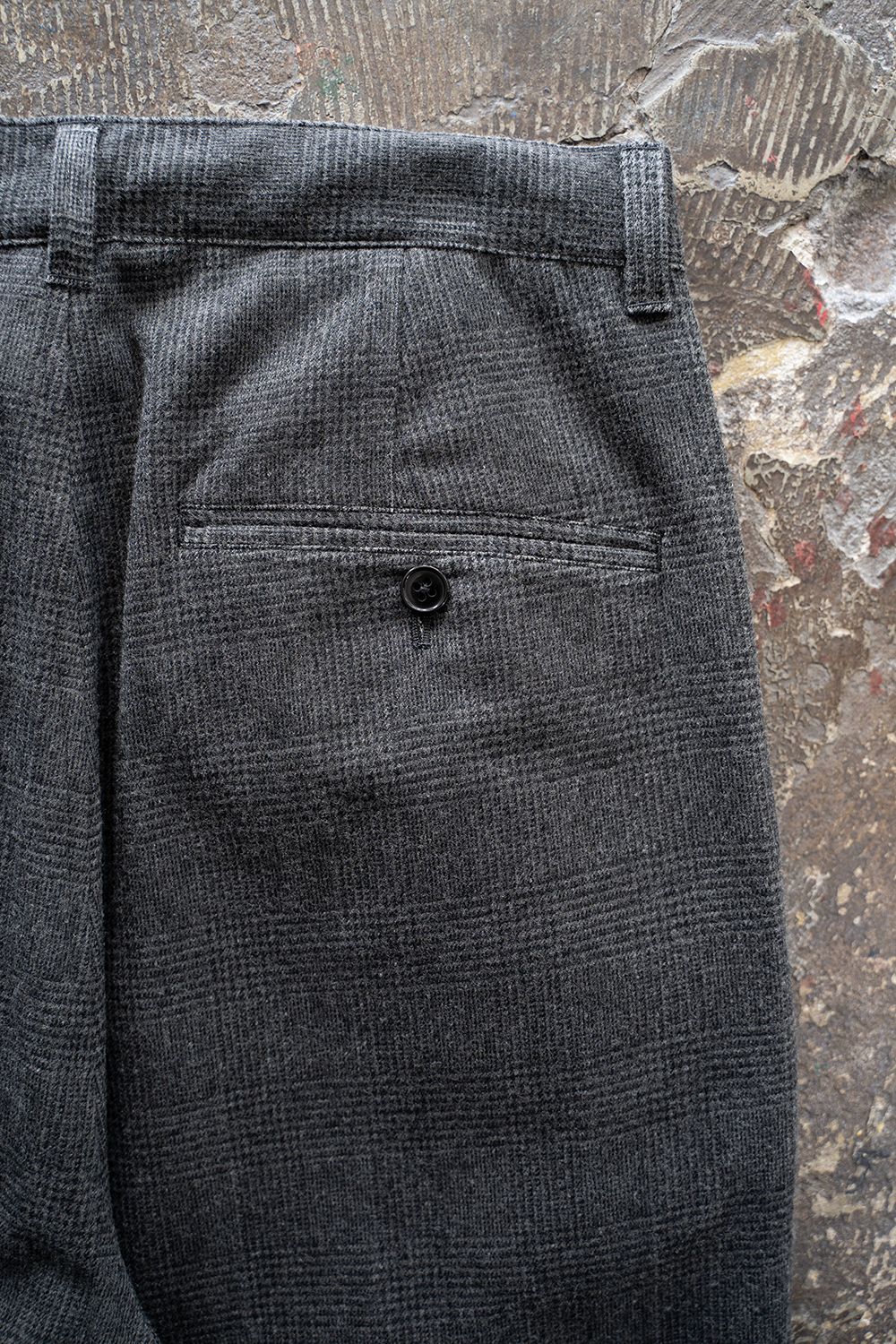 【25AW】Glen Check Trousers/グレンチェックトラウザーズ(GRAY)