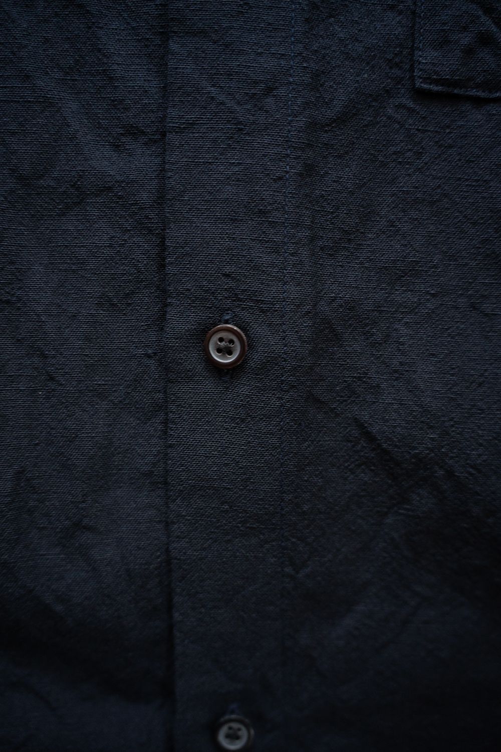 【25AW】ウール×リネンオーバーサイズシャツ(NAVY)