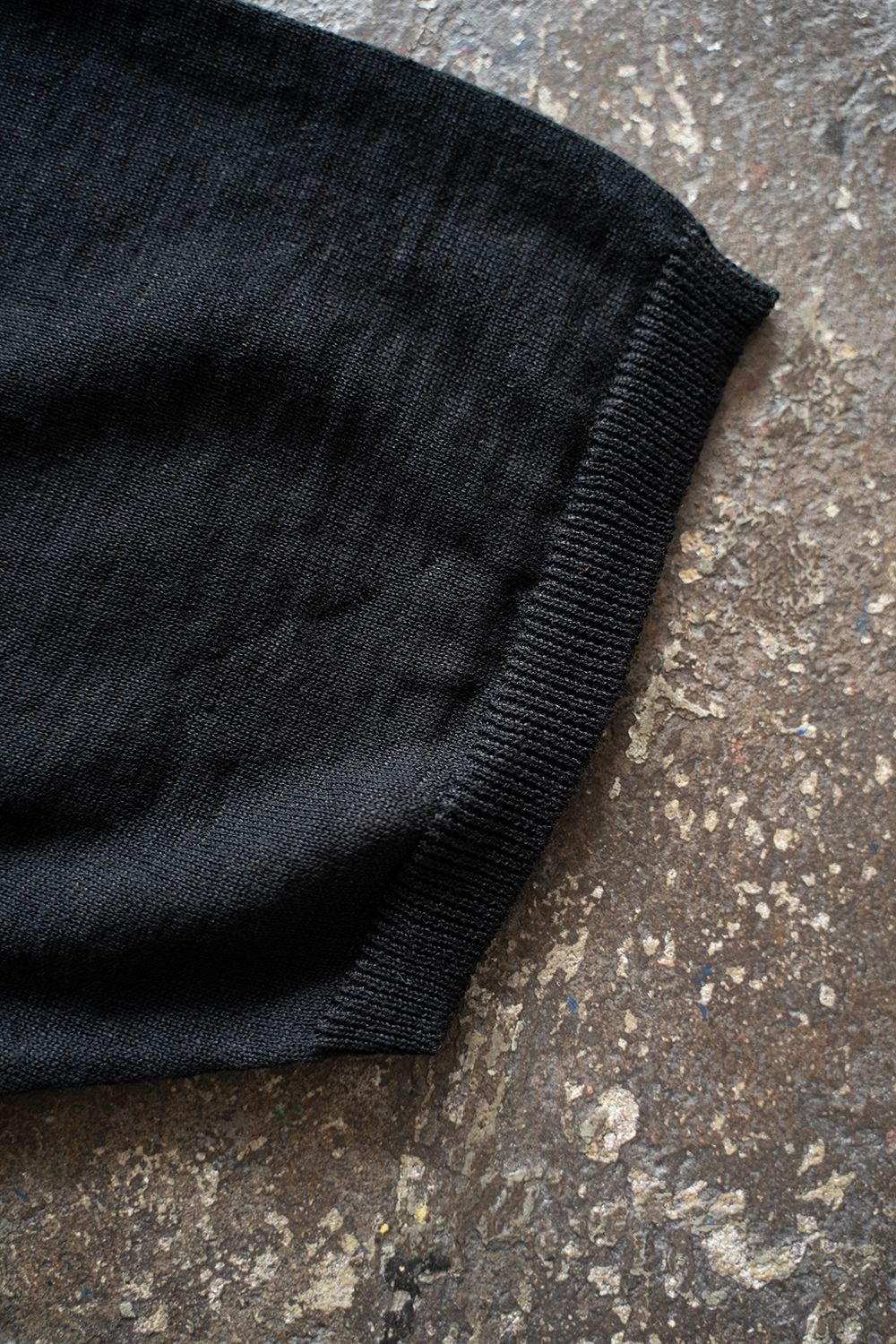 【ラスト1点】【25SS】リネン×コットンニットTee(BLACK)