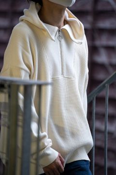 【ラスト1点】【21AW】Tasogare High Neck Hoodie(WHITE)
