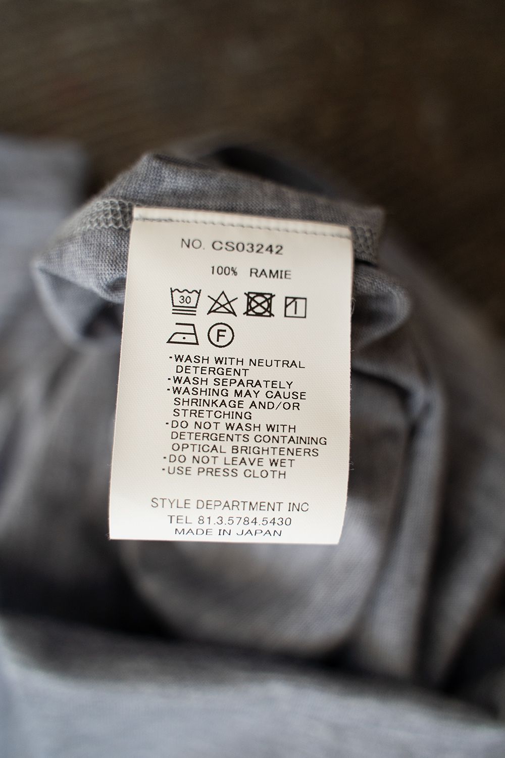 【ラスト1点】【24SS】ラミーTシャツ(GRAY)