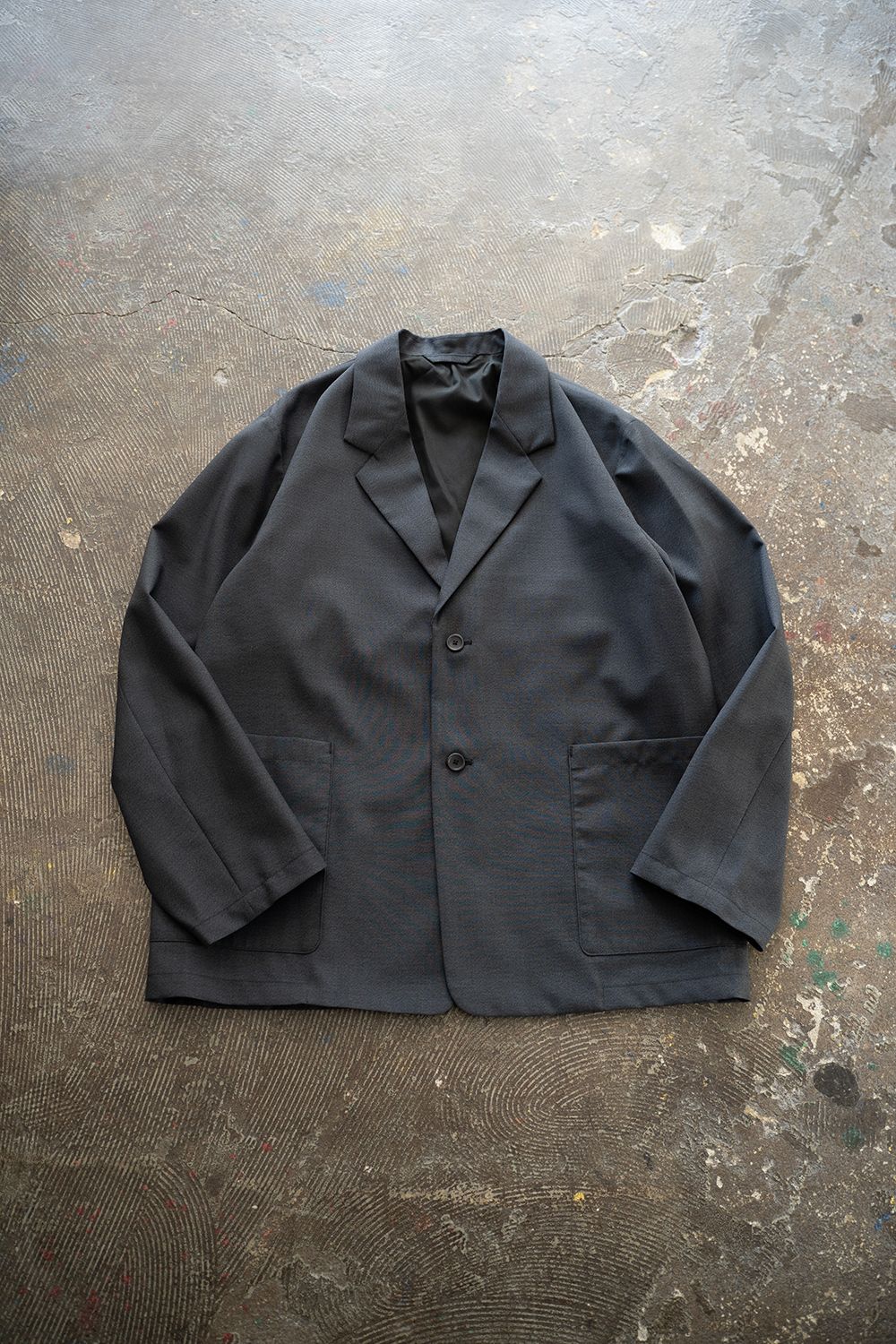 【25AW】モヘア混2Bジャケット(CHARCOAL)