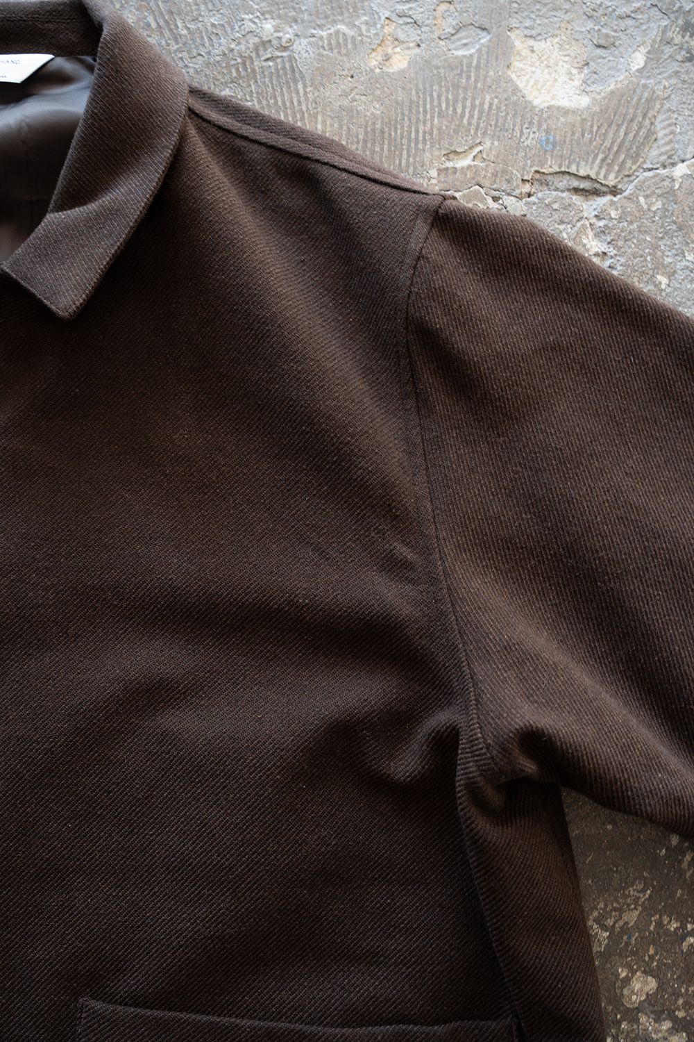 【26AW】コットン×ウールカルゼカバーオール(DARK BROWN)