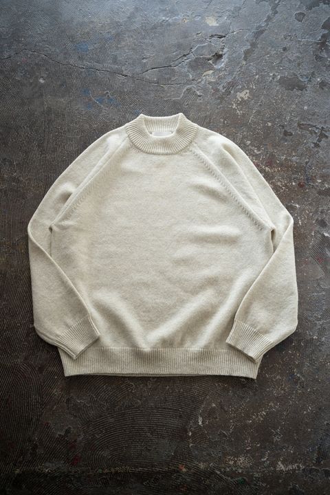 【25AW】モックネックメランジニット(MELANGE OATMEAL)