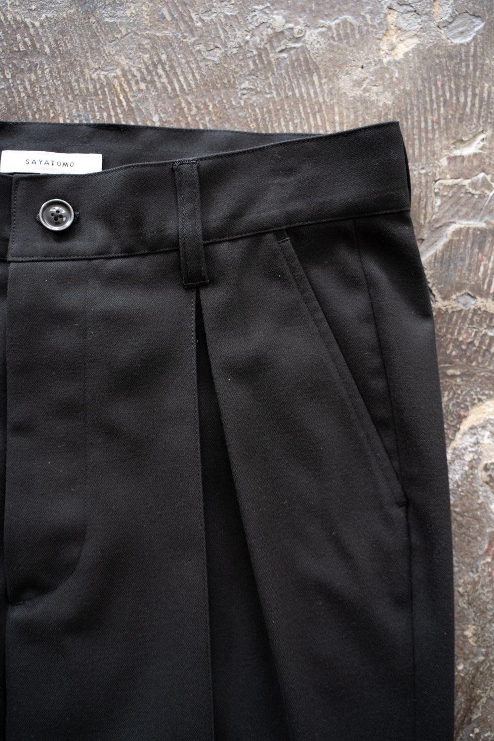 【25AW】2-Tack Slacks/2タックスラックス(BLACK)