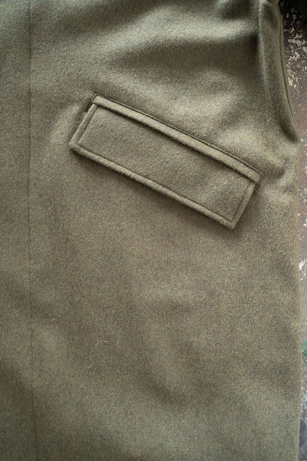 【ラスト1点】【22AW】ラムウールローデンクロスコート(OLIVE)