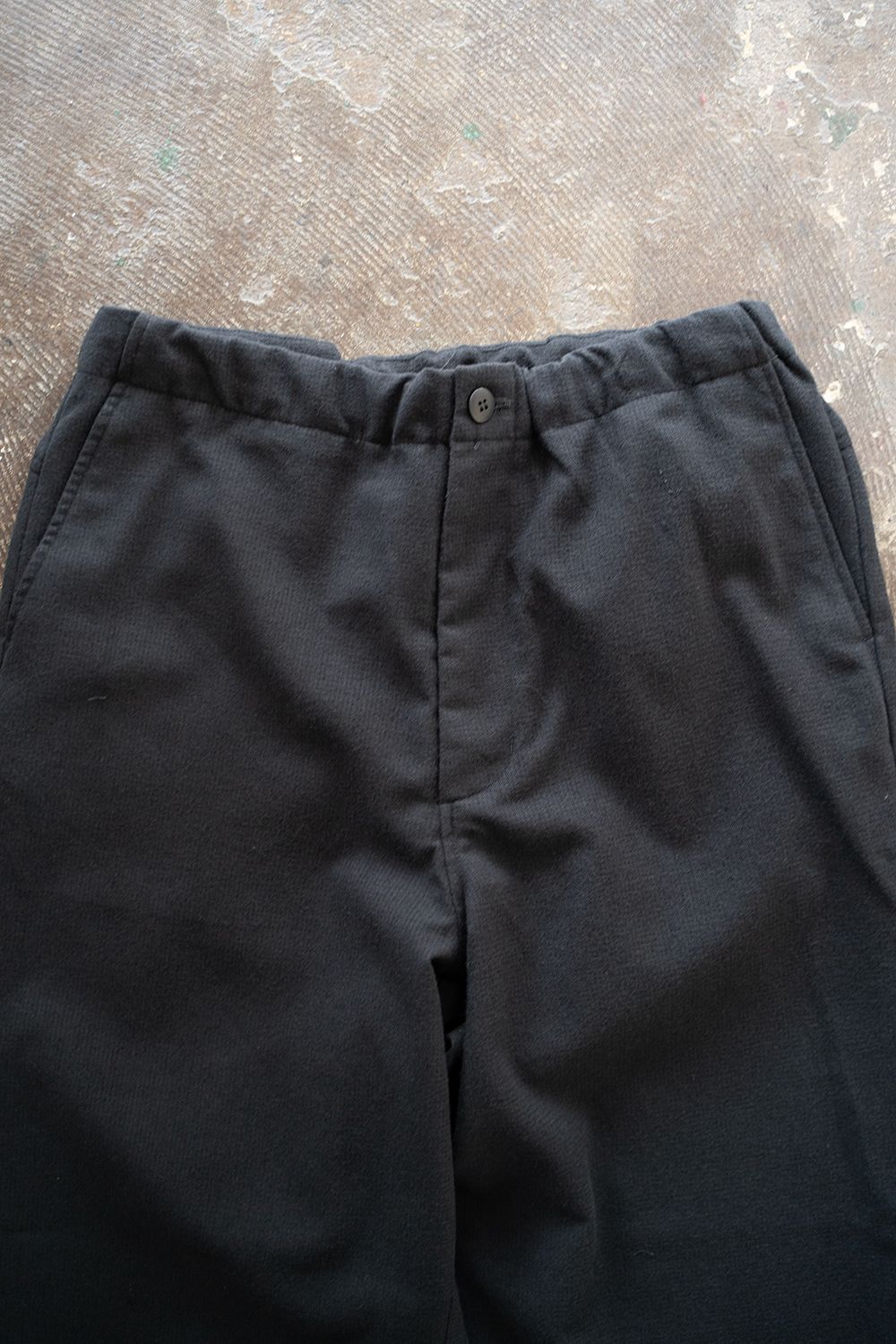 【ラスト1点】【24AW】ウール×コットンイージーパンツ(BLACK NAVY)