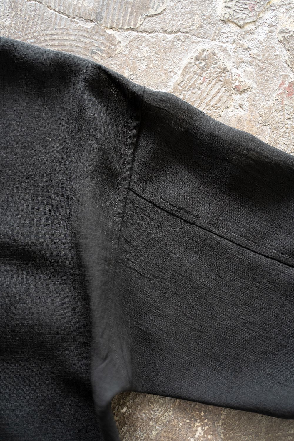 【ラスト1点】【22SS】Sheer Band Collar Shirt/シアーバンドカラーシャツ(BLACK)
