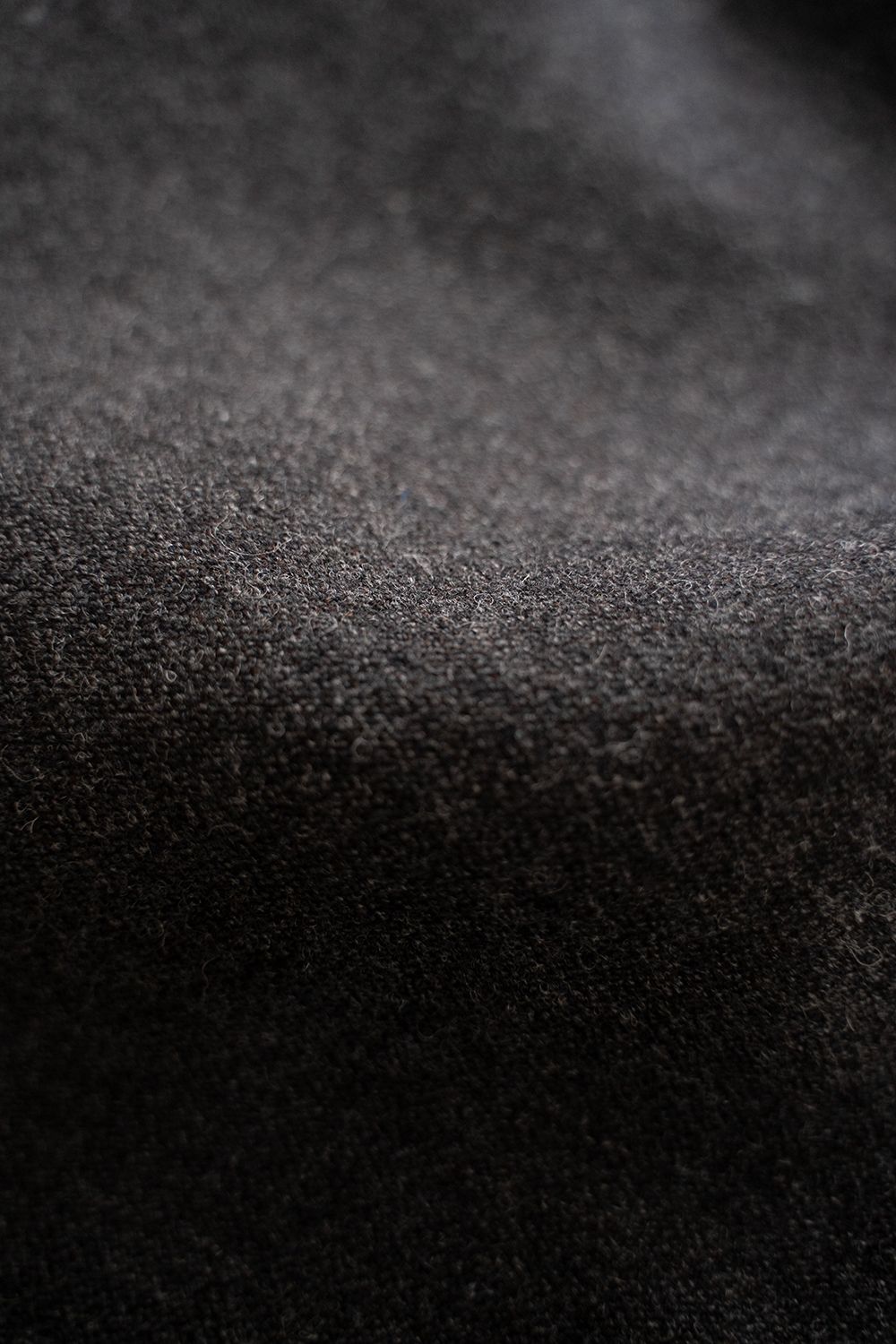 【25AW】ウール×ナイロンステンカラーコート(BROWN CHARCOAL)