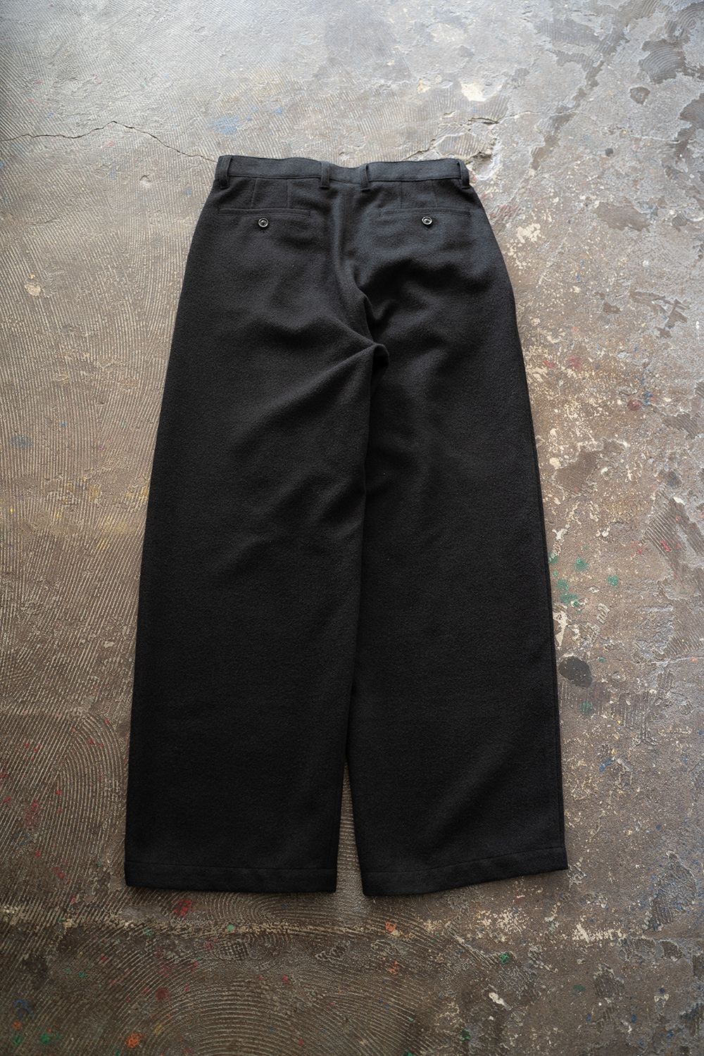 【25AW】2-Tack Wide Trousers/2タックワイドトラウザーズ(BLACK)