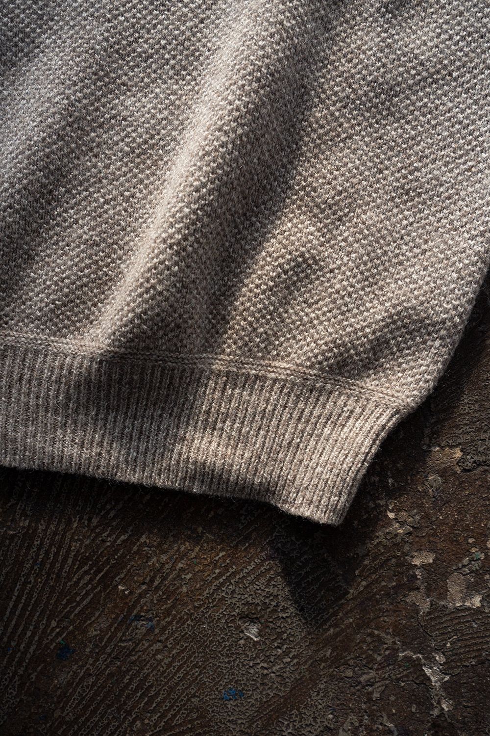 【26AW】ラムウール×ローシルクメランジニット(MELANGE BEIGE)