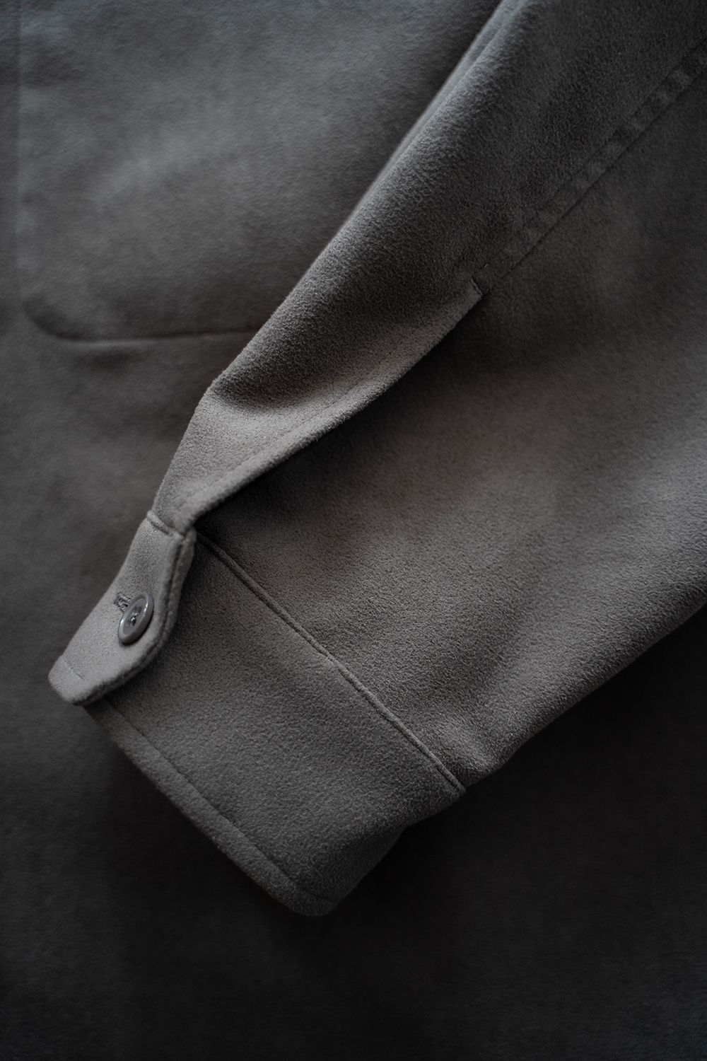 【25AW】フェイクスウェードシャツブルゾン(GREY)