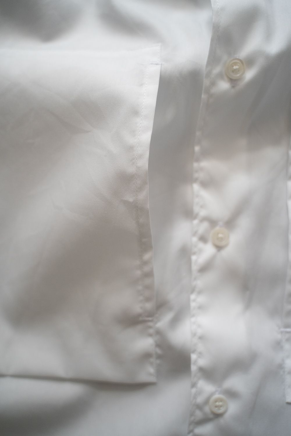 【ラスト1点】【24SS】両胸ポケット半袖ブロードシャツ(WHITE)
