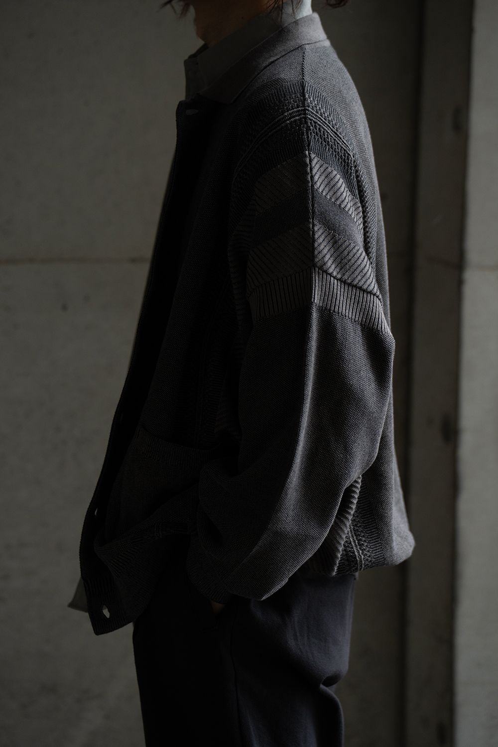 【26SS】Kokuu Collar Cardigan(GREIGE)
