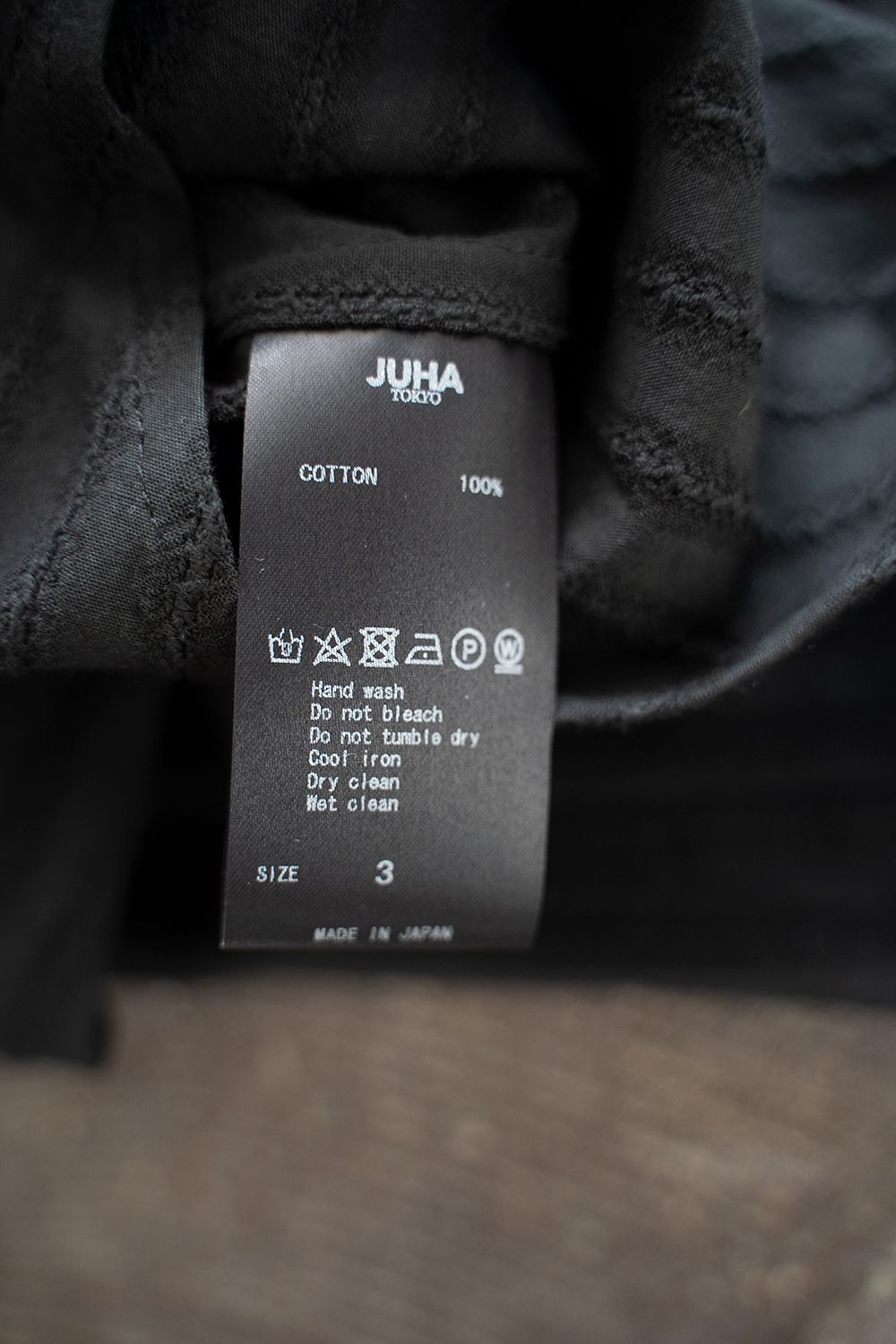 【ラスト1点】【21SS】Leno Cloth Stripe Over Shirt/レノクロスストライプオーバーサイズシャツ(BLACK)
