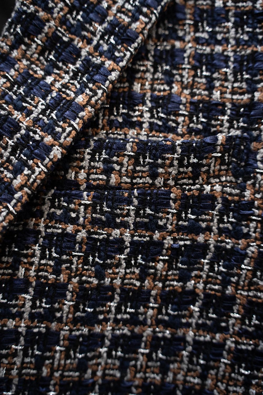 【ラスト1点】【26SS】Summer Tweed Tailored Jacket/サマーツイードテーラードジャケットジャケット(NAVY)