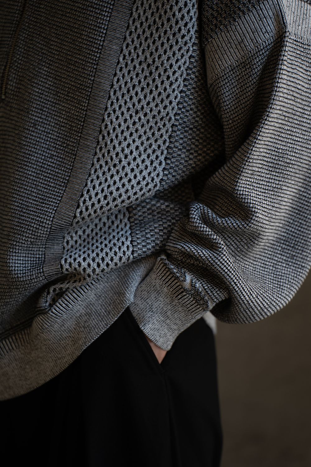 【26AW】Karita Half Zip Knit(MIX GRAY)