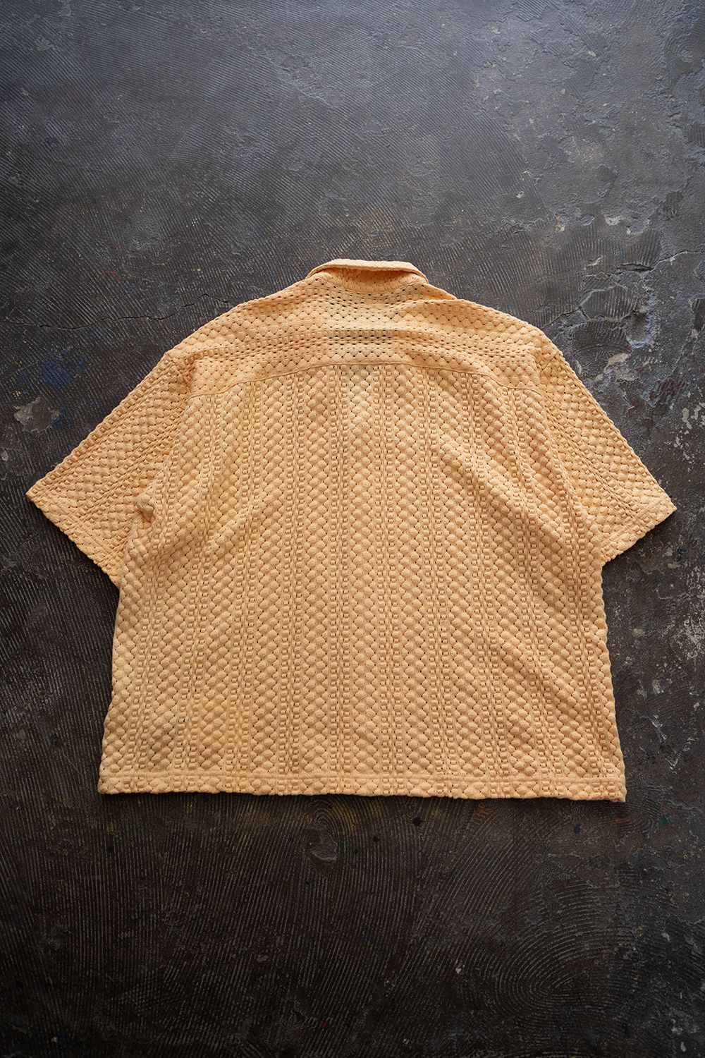【ラスト1点】【24SS】Barfuss Knit H/S Shirt/バルファスニットハーフスリーブシャツ(YELLOW)