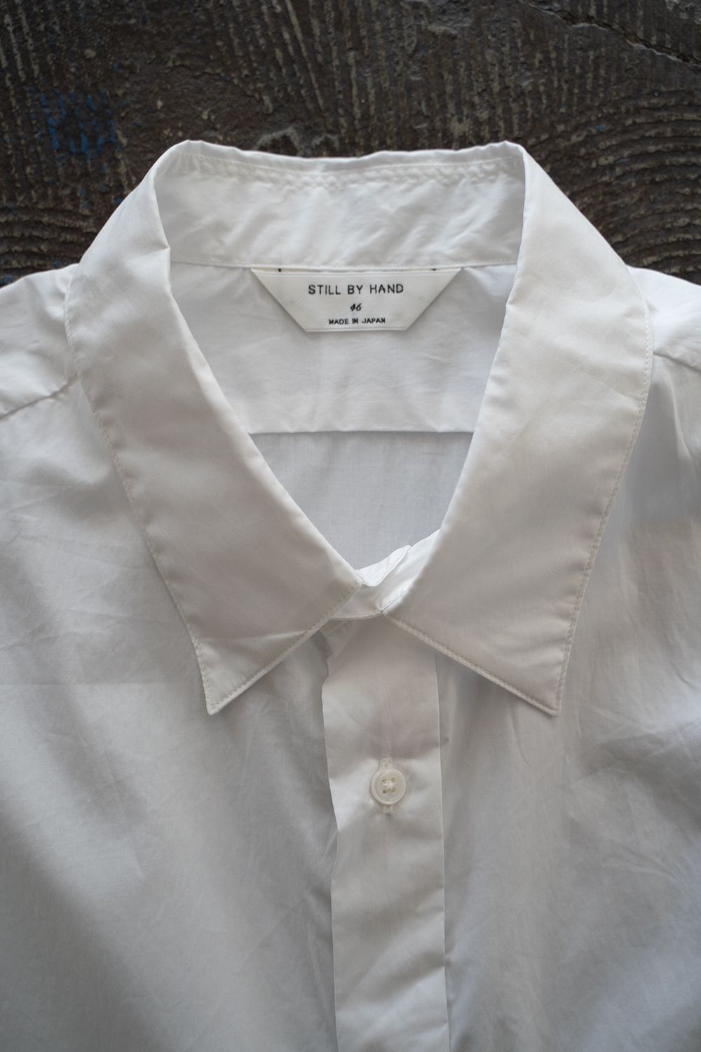 【ラスト1点】半袖ブロードレギュラーカラーシャツ(WHITE)
