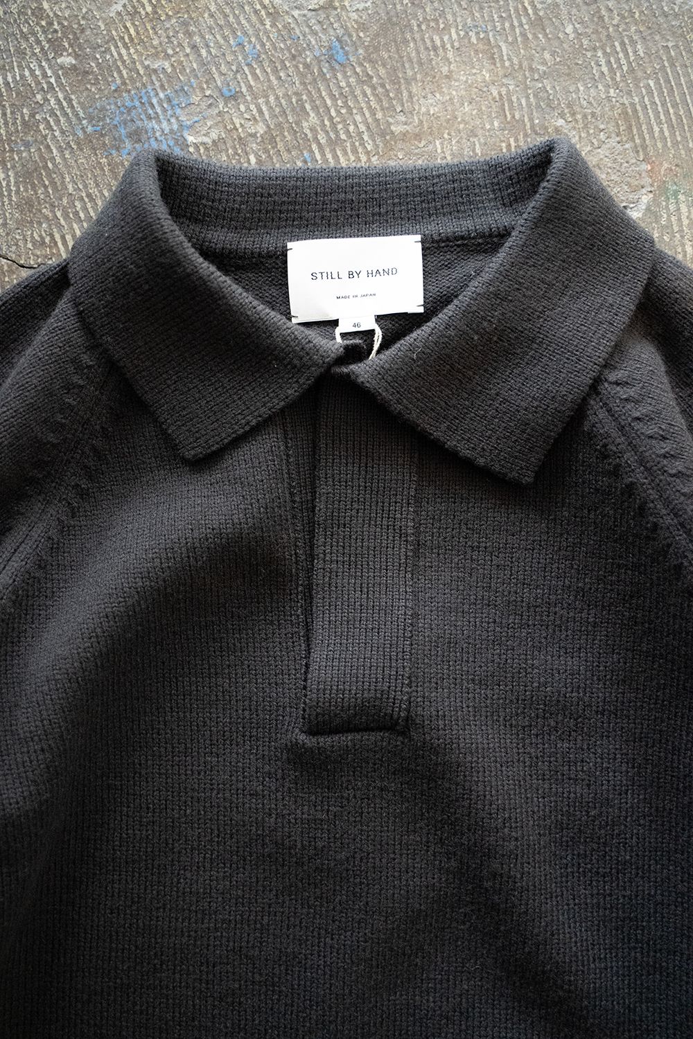 STILL BY HAND - 【ラスト1点】【23AW】7Gスキッパーポロニット STILL BY HAND - 【ラスト1点】【23AW】7Gスキッパーポロニット