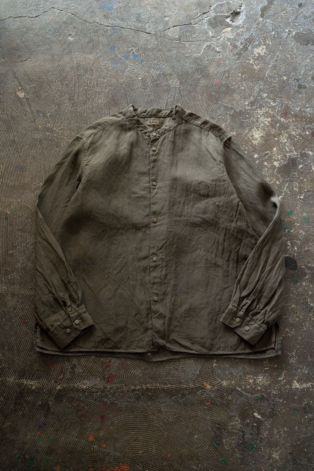 和紙大麻シャツ(蓬(濃))