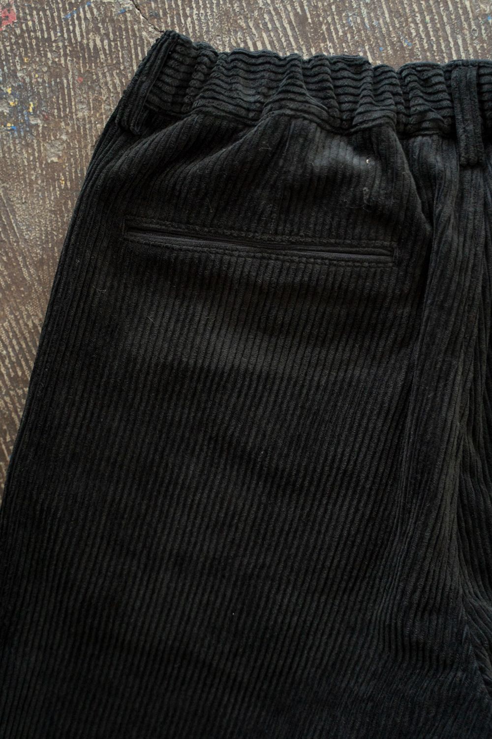 【26AW】綿×レーヨン5Wコーデュロイイージーパンツ(BLACK)