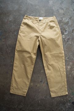 【ラスト1点】スーピマコットンギャバジンテーパードパンツ(BEIGE)